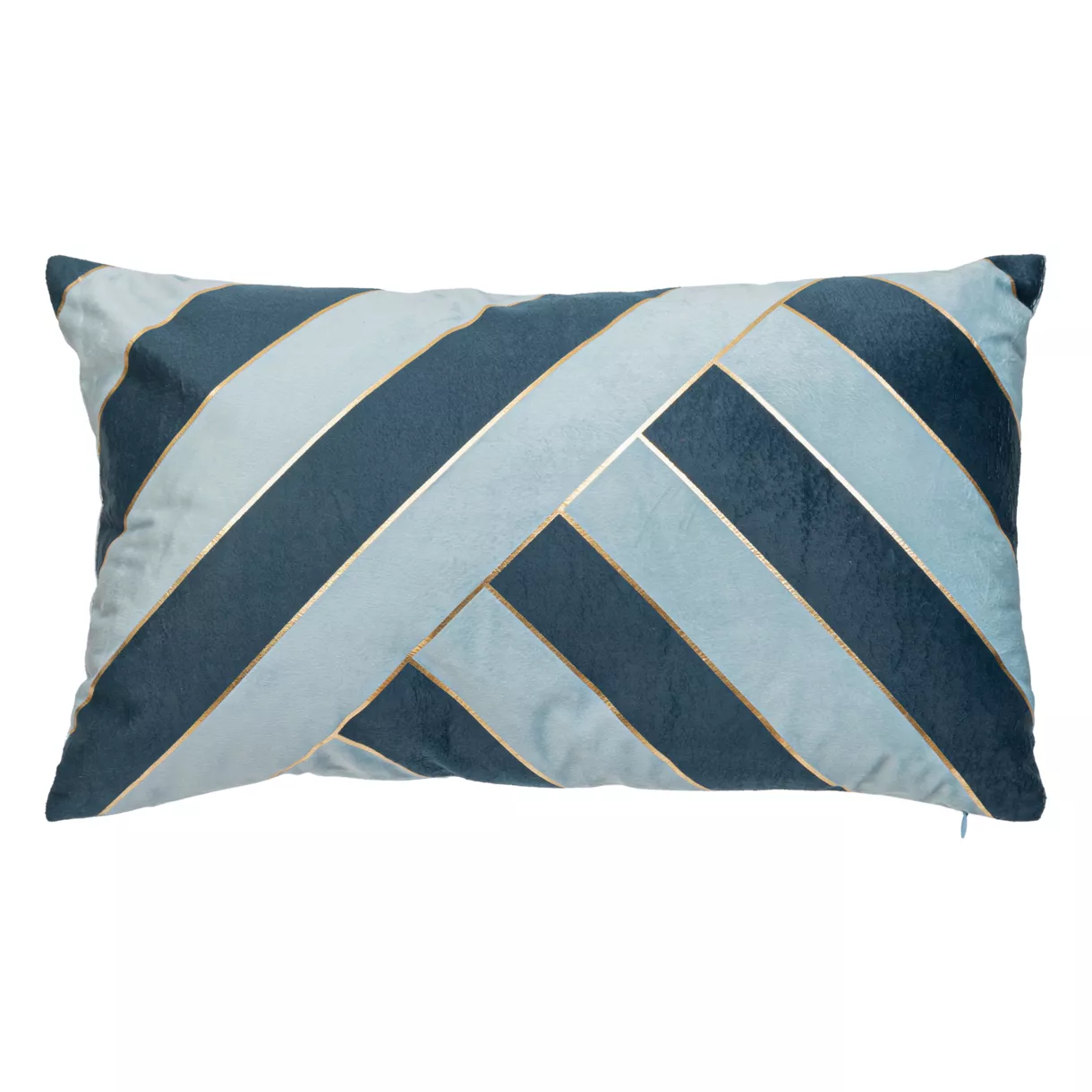 Cojín rectangular terciopelo (30 x 50 cm) Nelya Azul