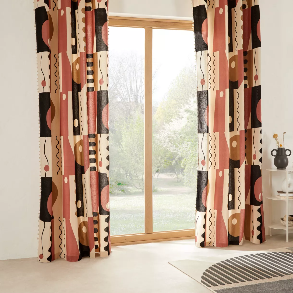 Cortina algodón pompones (140 x 260 cm) Bliss Multicolor
