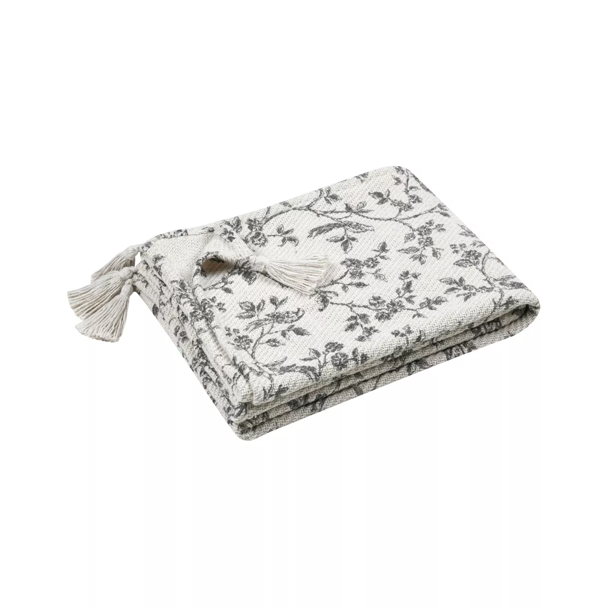 Jeté de canapé coton recyclé (125 x 150 cm) Clarine Ecru