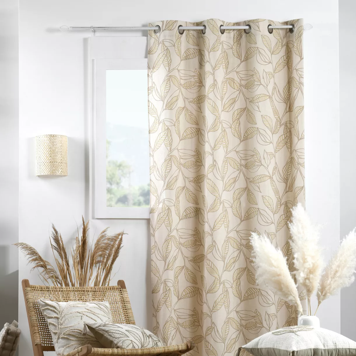 Rideau coton (140 x 260 cm) Hemera Taupe