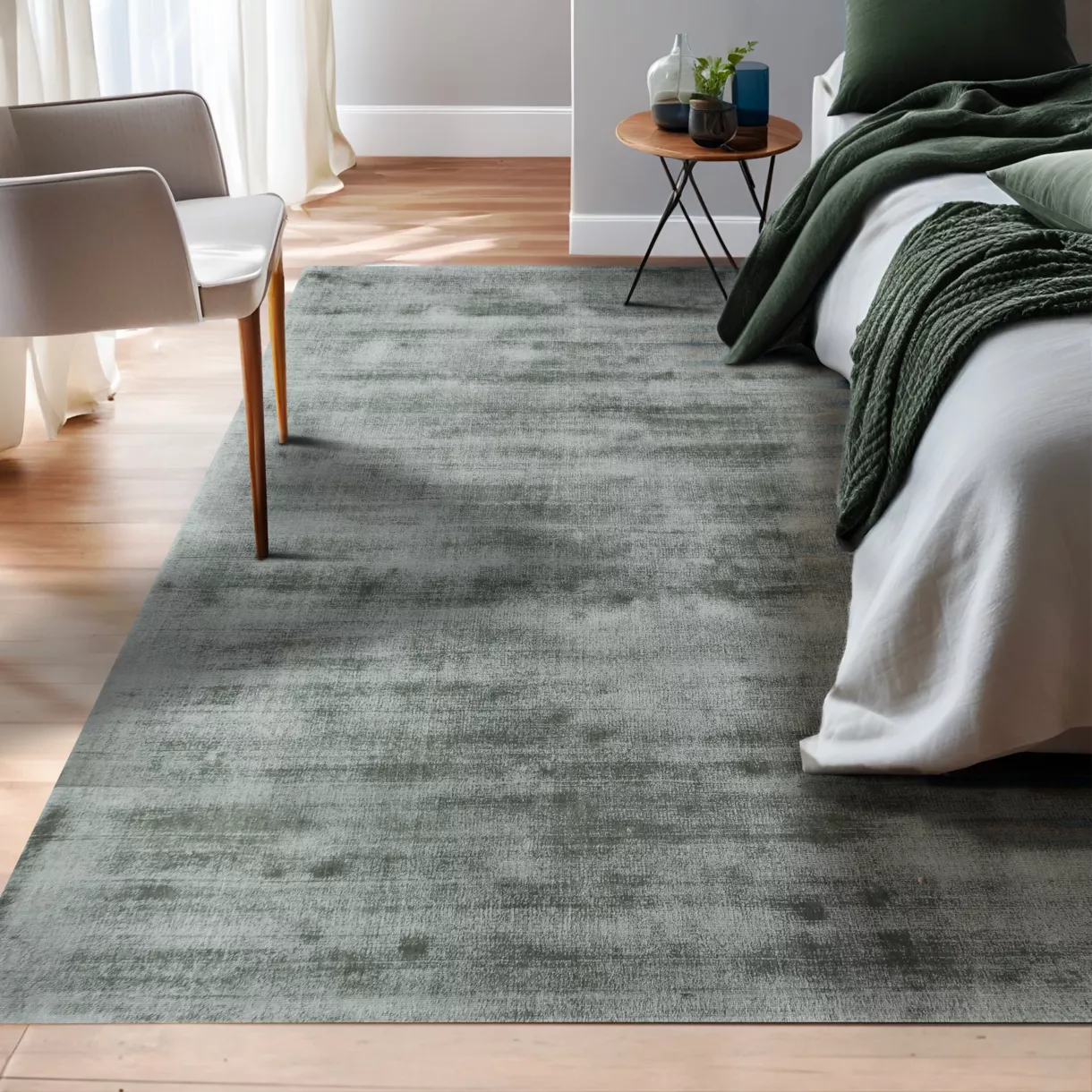 Alfombra rectangular de salón tejida (160 x 230 cm) Antique Gris