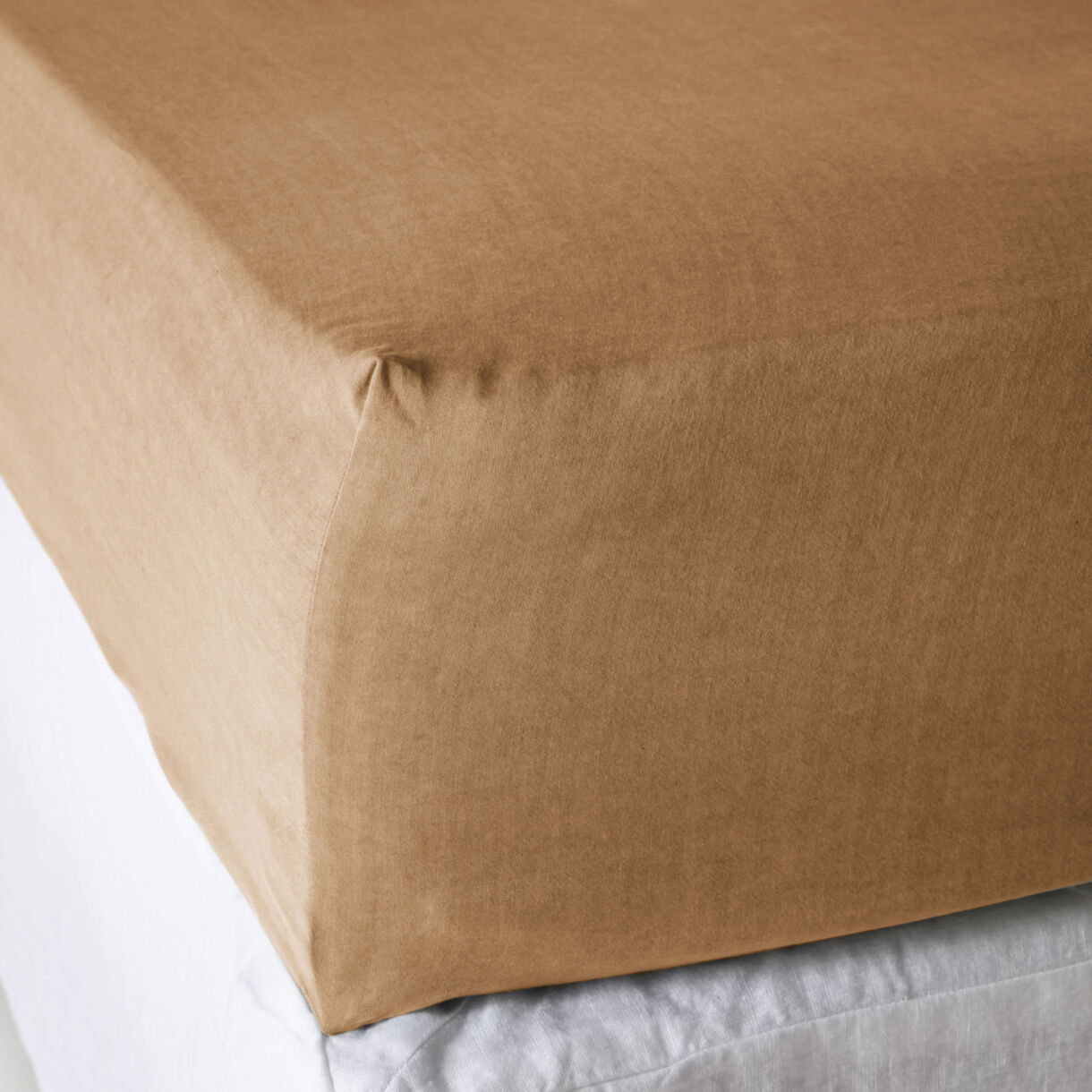 Drap housse lyocell Tencel™ (140 x 200 cm) Olivia Camel