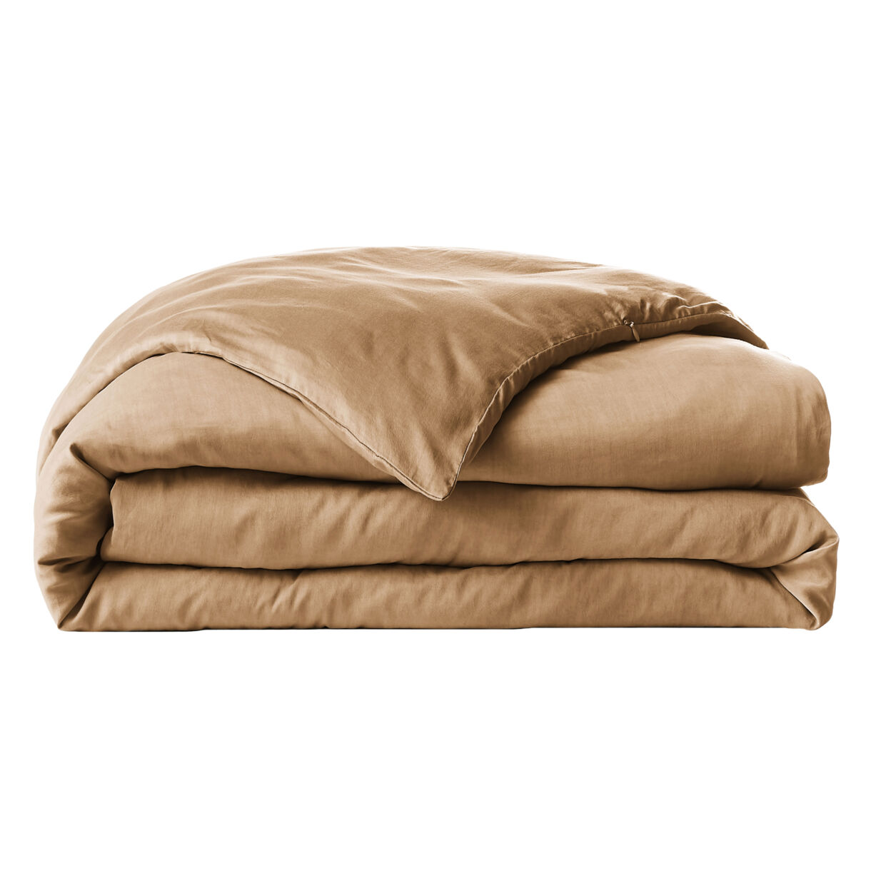 Housse de couette lyocell Tencel™ lavé (140 x 200 cm) Olivia Camel