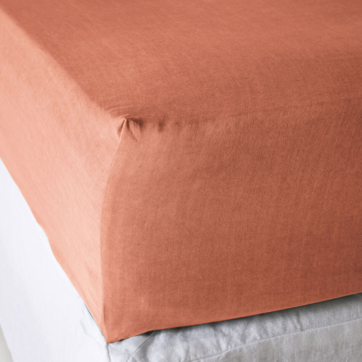 Drap housse lyocell Tencel™ (140 x 190 cm) Olivia Terracotta