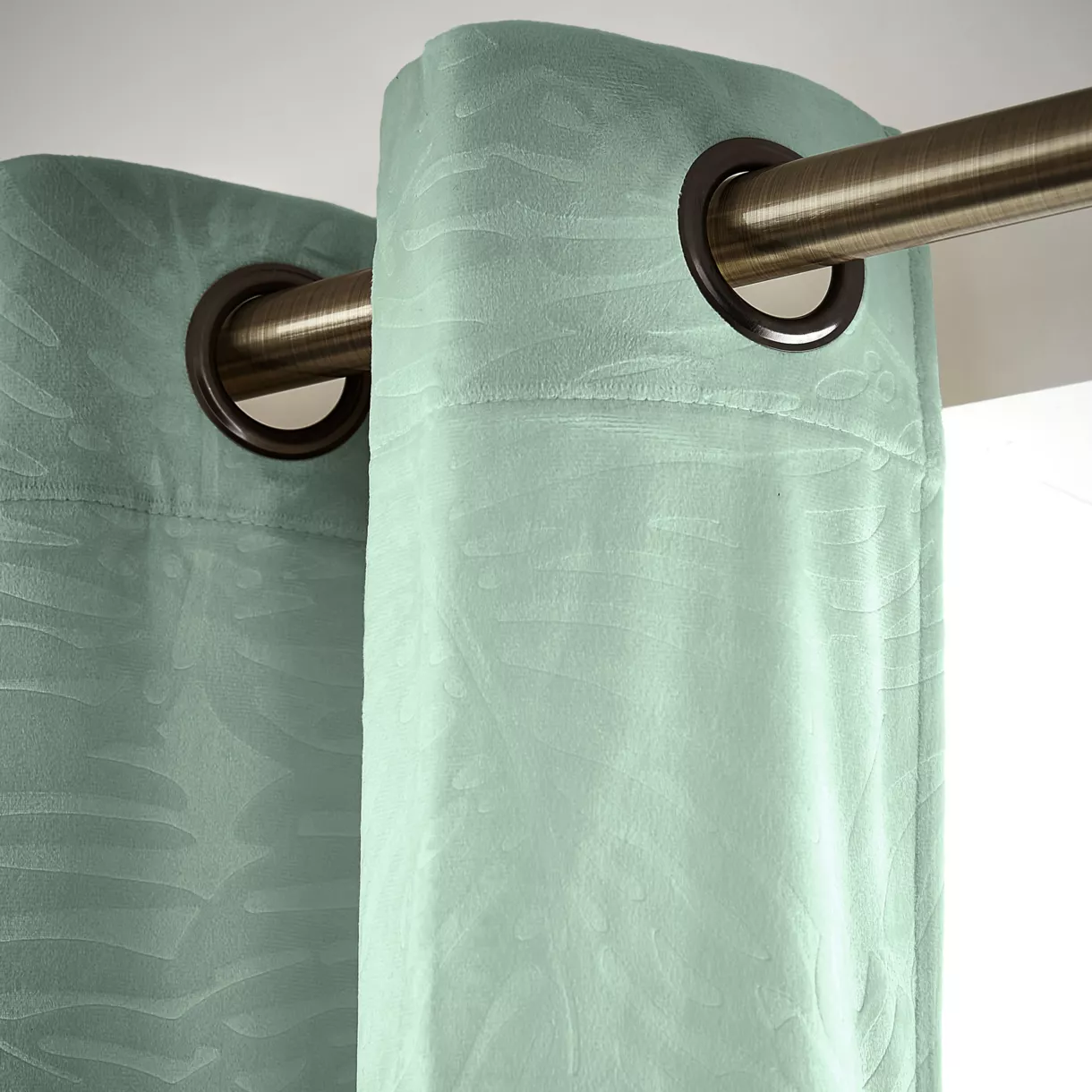 Rideau occultant velours (140 x 280 cm) Fern Vert sauge