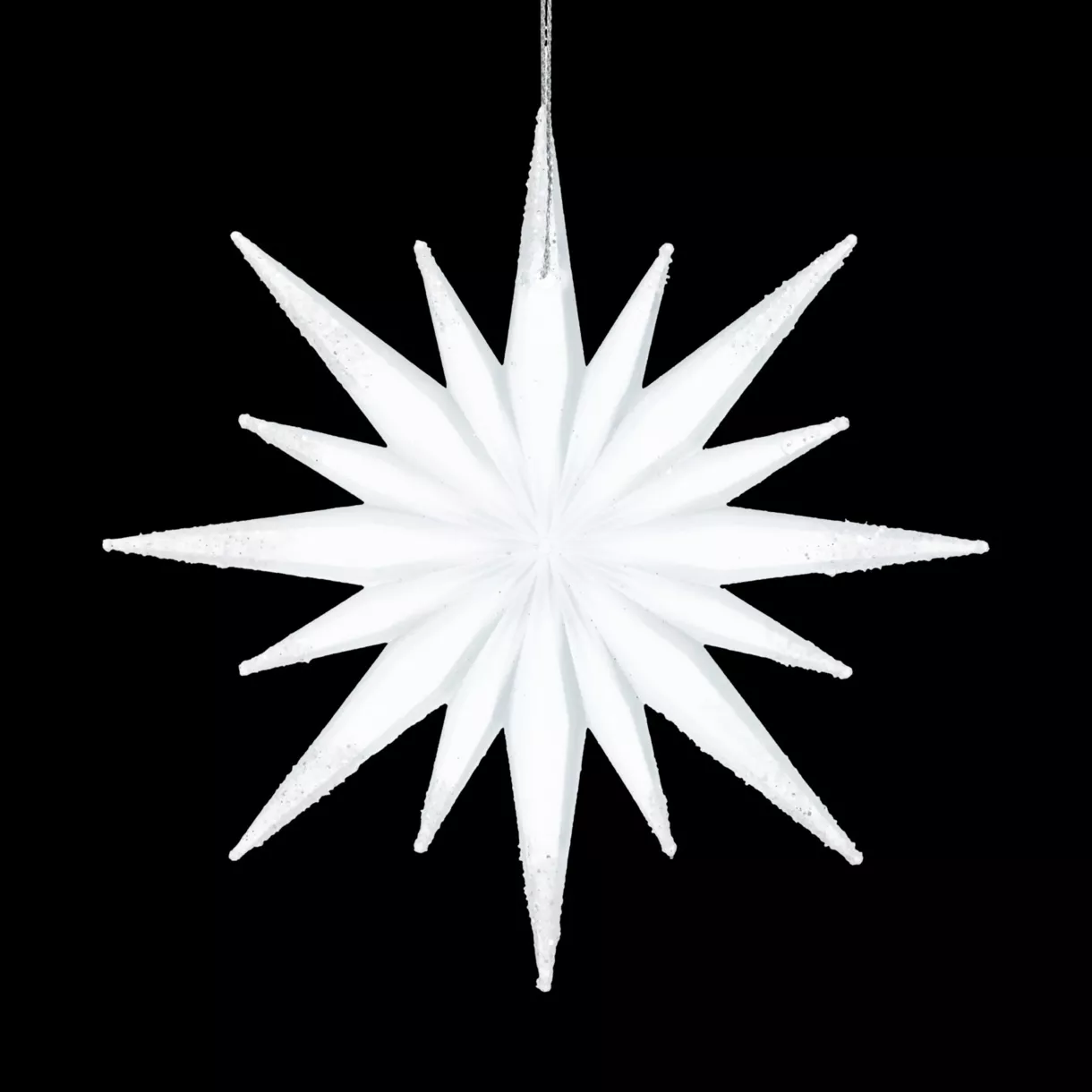 Hangende ster (H12 cm) Kerstnacht Wit