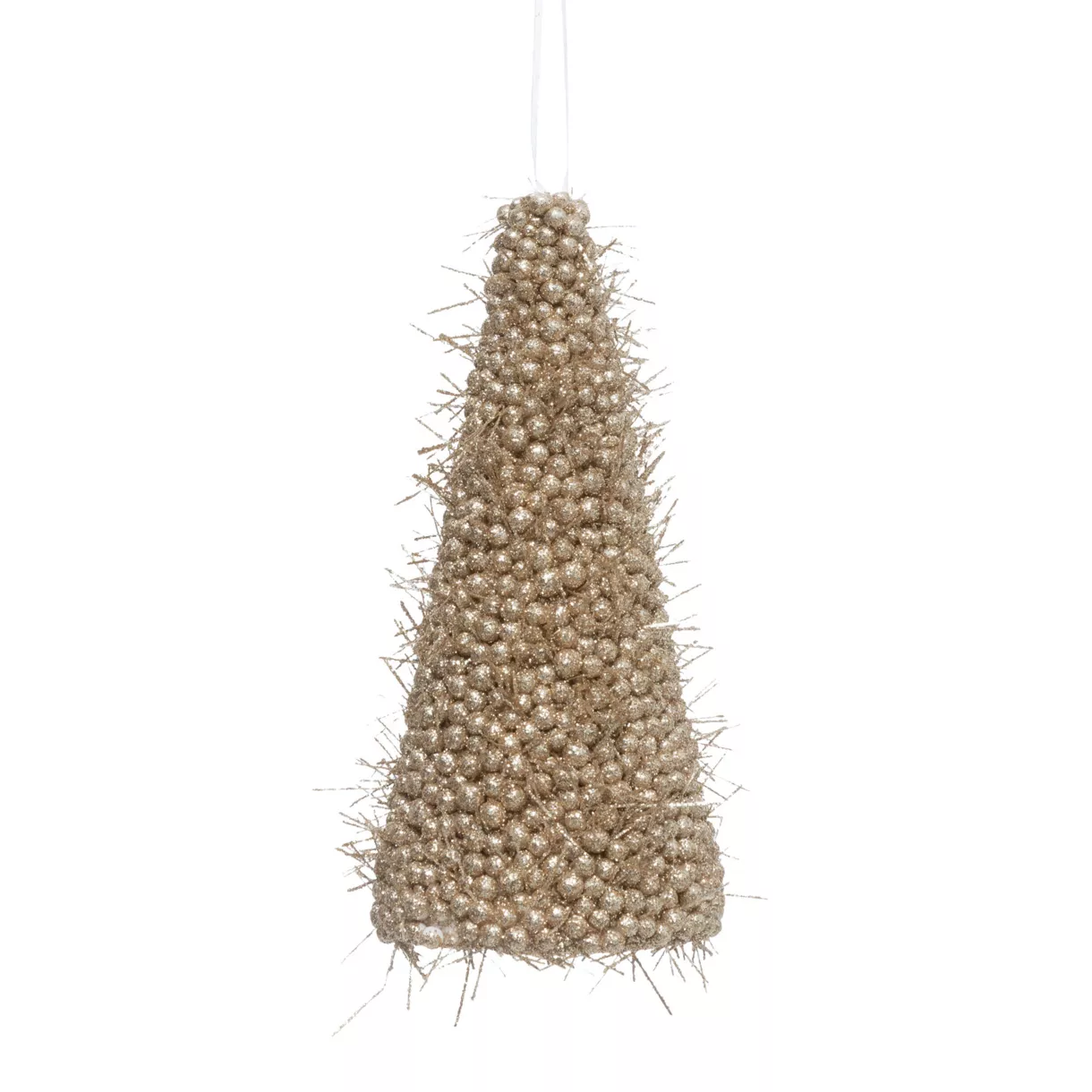 Kerstophanging (H15 cm) Artistieke Champagne Kerstboom