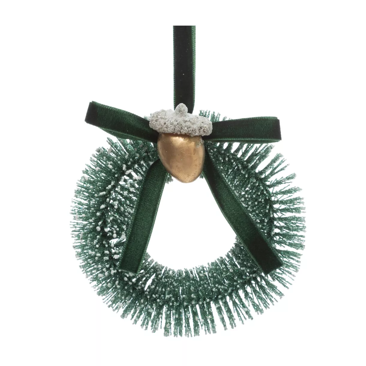 SUSPENSION DE NOEL PLAST COUR GLAND VERT 10CM
