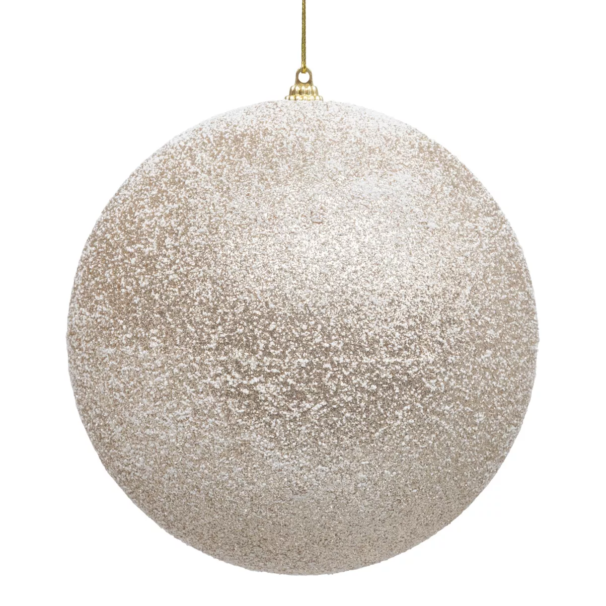 Kerstbal (D150 mm) Sprookjesachtig besneeuwd Champagne
