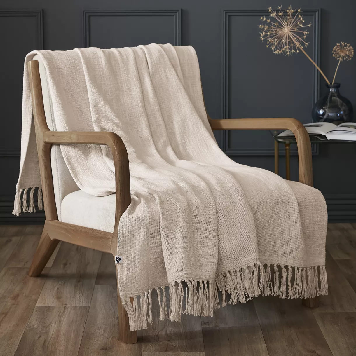 Katoenen plaid (130 x 160 cm) Sixtine Beige