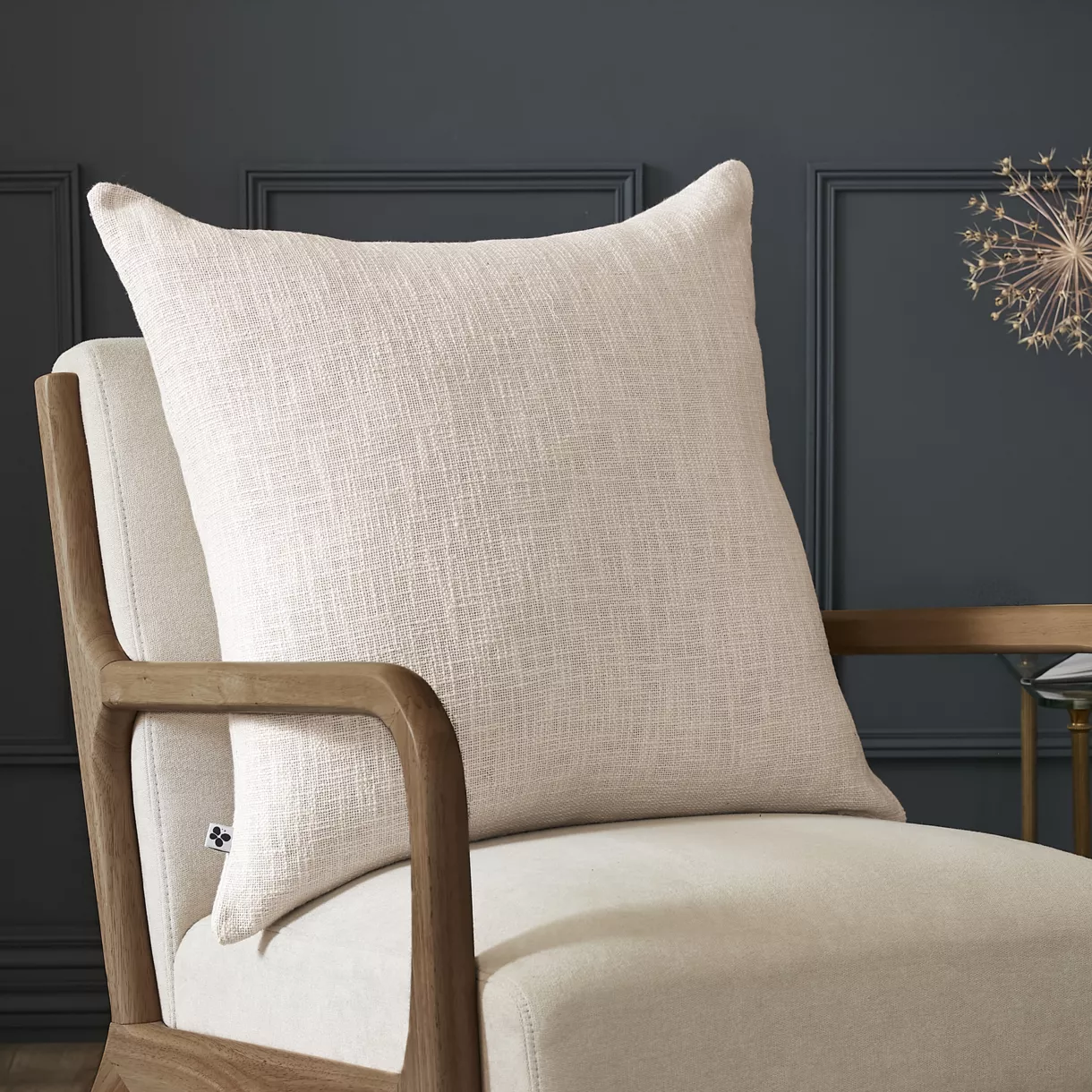 Cojín cuadrado algodón (60 x 60 cm) Sixtine Beige 