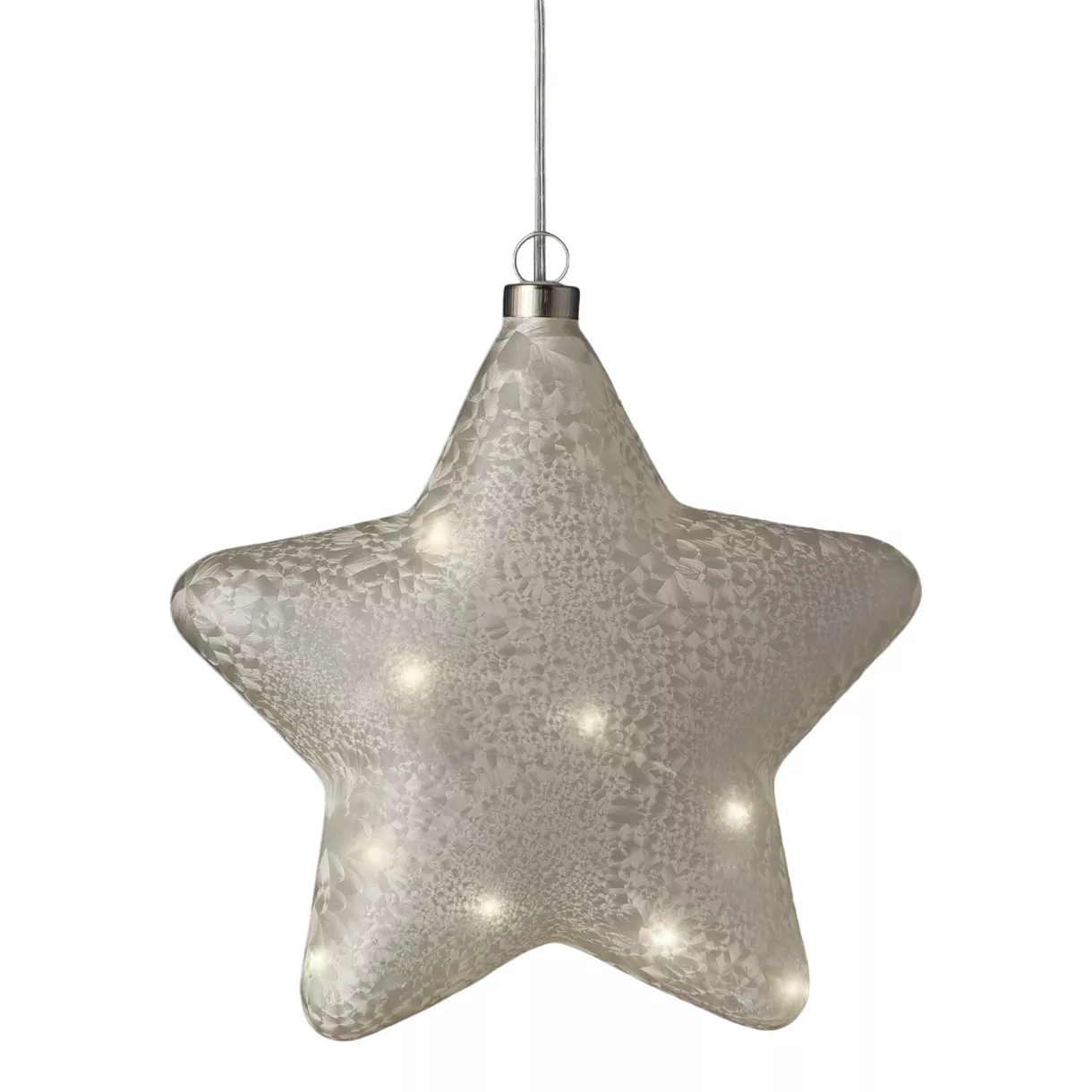1 Micro LED etoile intŽrieur dia20.00-L6.50cm-15L frost/warm white