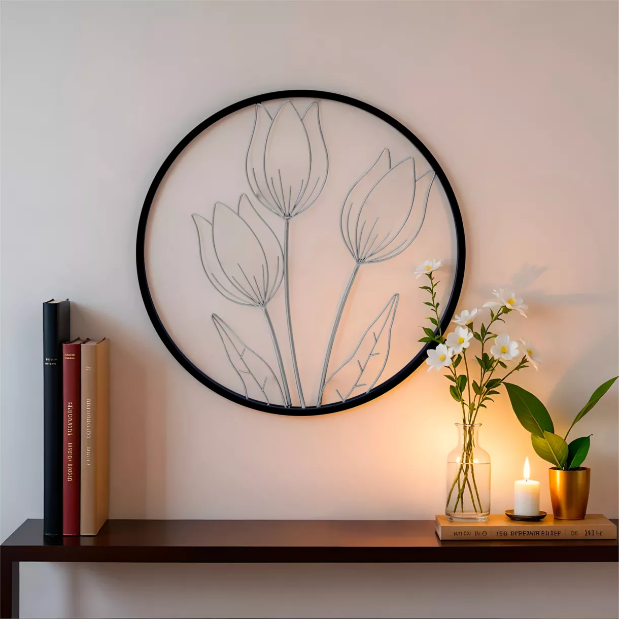 Decoration murale Tulipe D 46 cm 