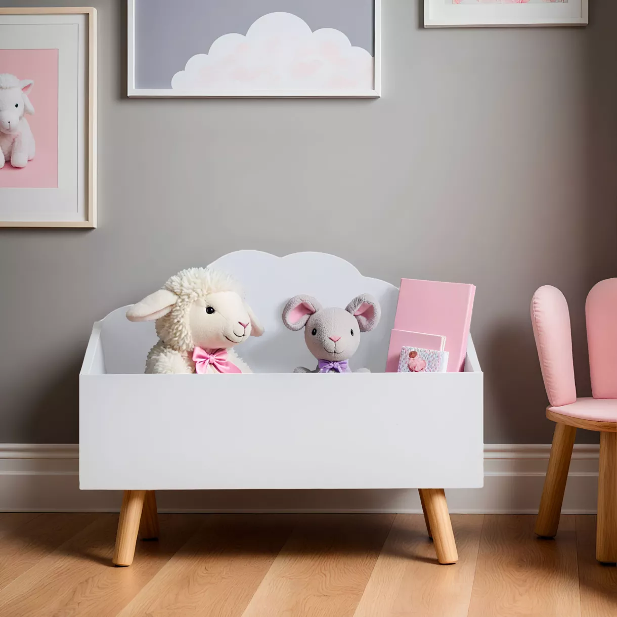 Meuble de rangement Cloudy H 45 cm Blanc