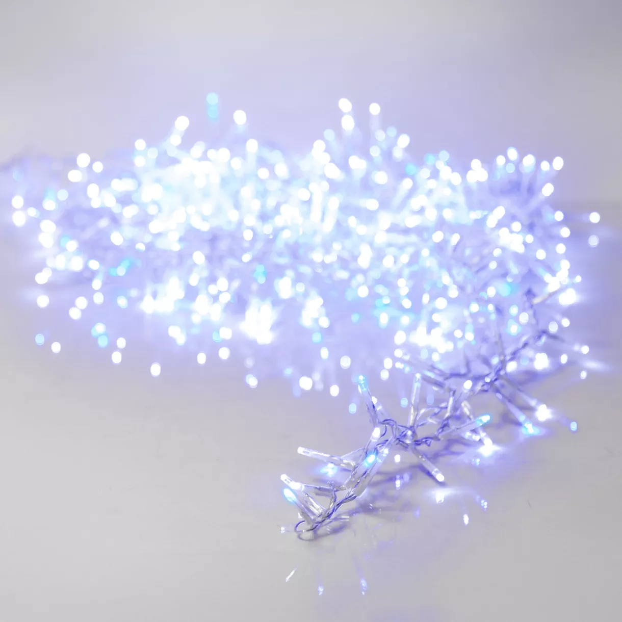 Guirlande lumineuse 11 m 500 LED câble transparent NewLuxe Bicolore Blanc/bleu