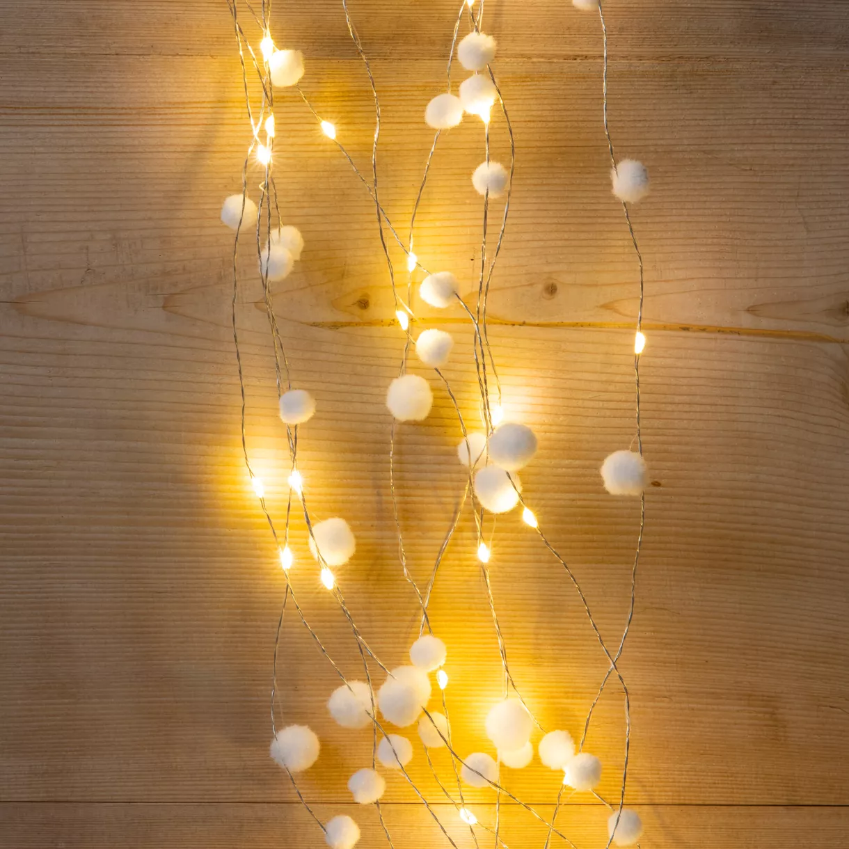 Luces de Navidad racimo bolas Blanco cálido 100 LED 1