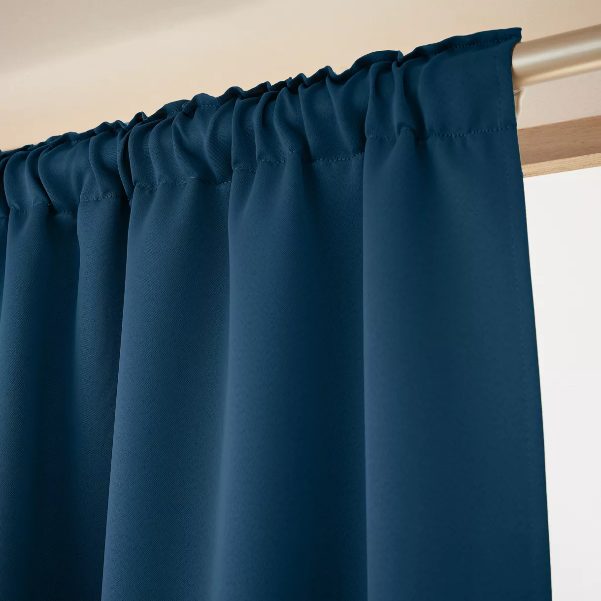 Rideau obscurcissant galon fronceur (140 x 260 cm) Dark Bleu pétrole