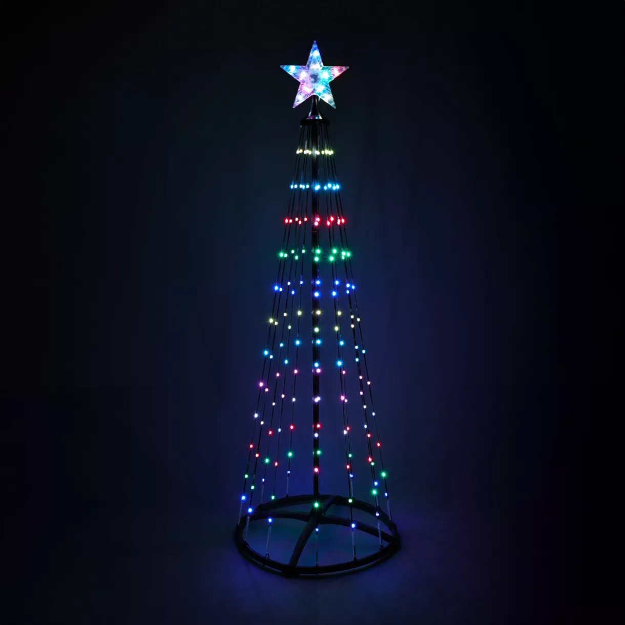 ARBRE 210CM 370LED RGB NOIR
