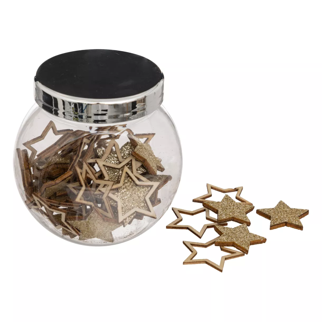 Décorations à parsemer (20 gr) Petites Etoiles en bois