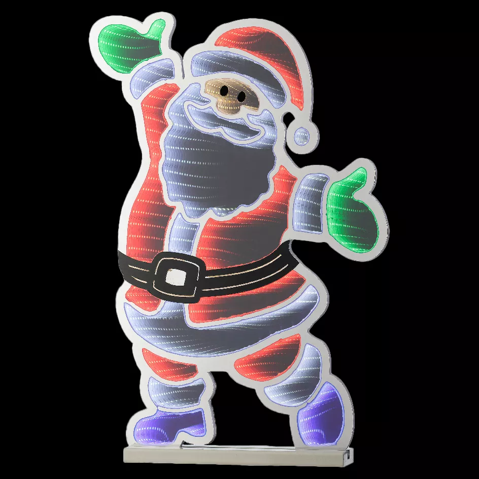 Lichtgevende Kerstman 438 LED (H60 cm) Infinity Koud wit/multicolor