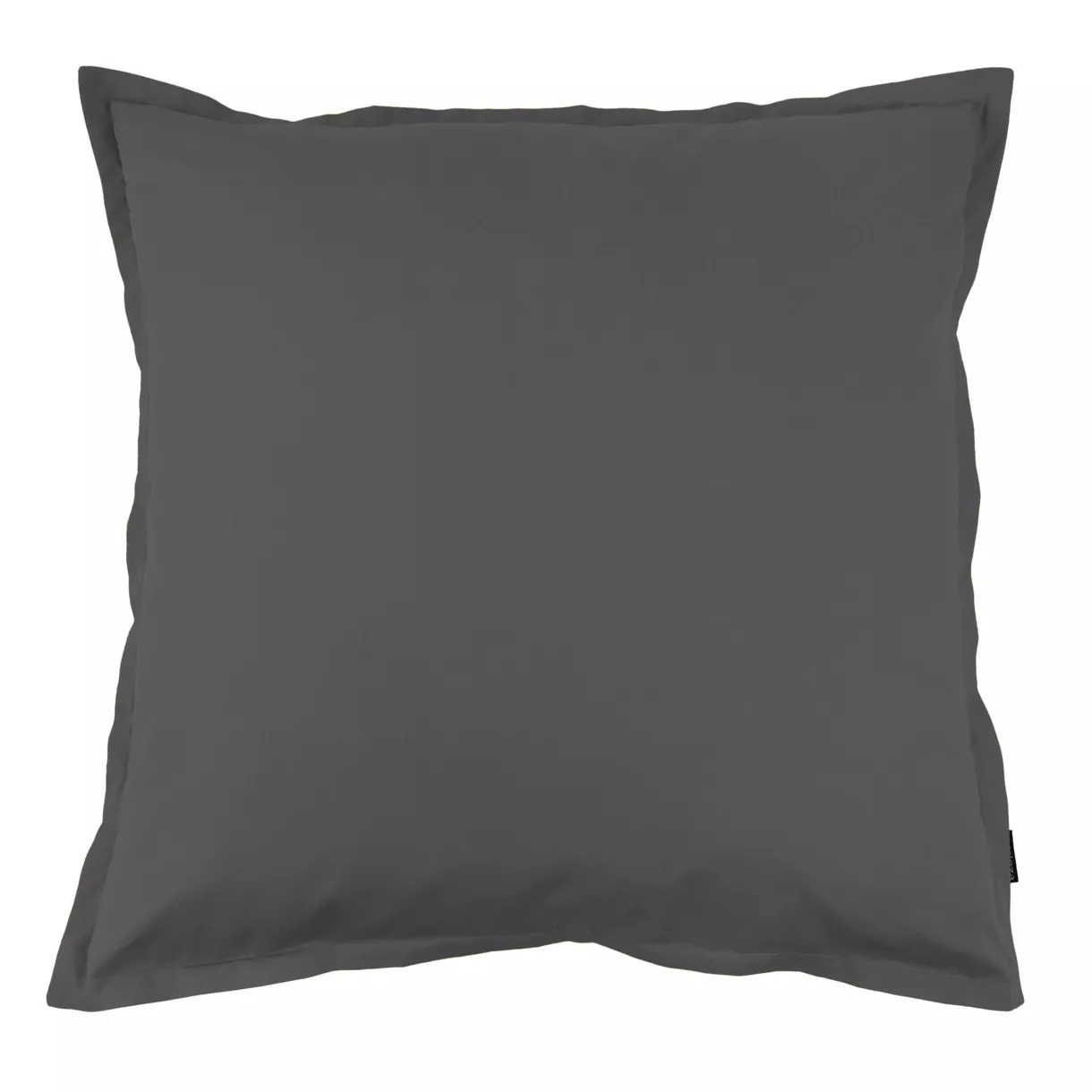 Taie d'oreiller carrée percale de coton (80 x 80 cm) Cali Gris anthracite