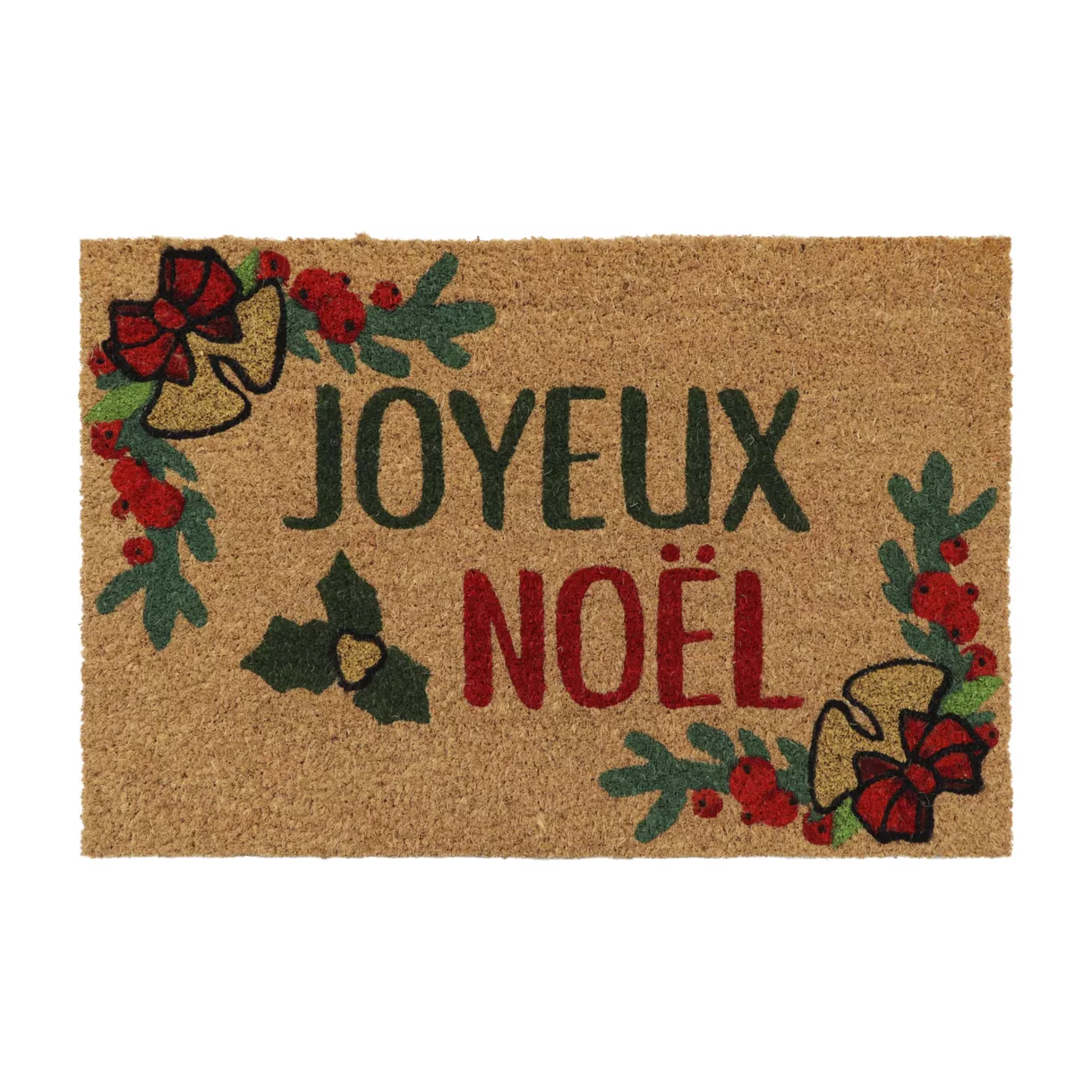 Tapete de Navidad coco (40 x 60 cm) Joyeux Noël Multicolor