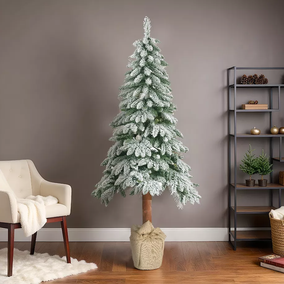 Künstlicher Weihnachtsbaum H210 cm Tora Grün verschneit