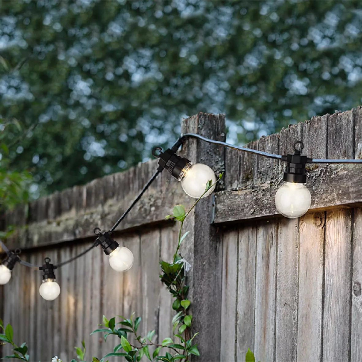 eminza Guirlande lumineuse jardin 9 5 m 20 LED Guinguette Garden Blanc chaud