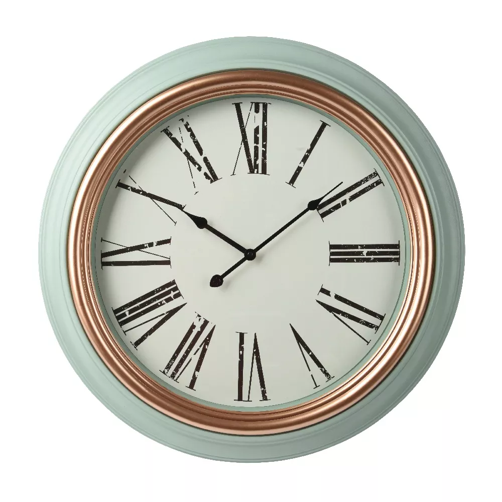 Muurklok (D61 cm) Cornwall Mintgroen