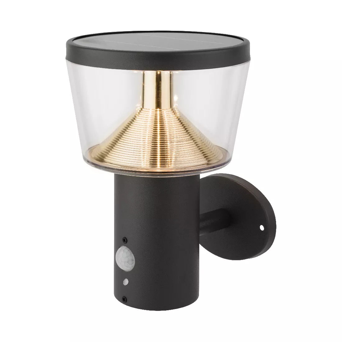 Borne de jardin solaire murale 40 LED 600 lumens (H23 cm) Premium Anthracite