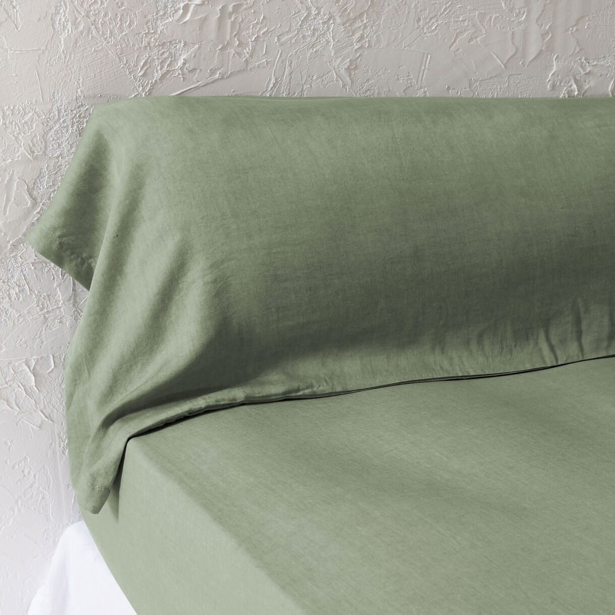 Federa per cuscino a rotolo in lyocell Tencel™ lavato (27 x 185 cm) Olivia Verde rosmarino