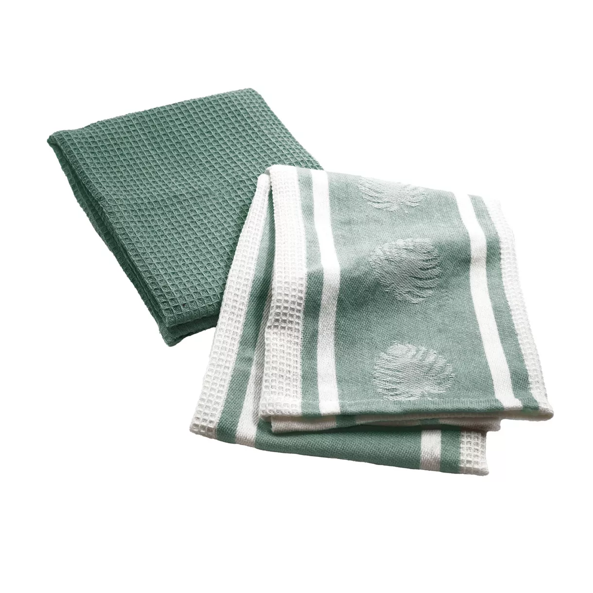 2er Set Geschirrhandtuch Wabenoptik (50 x 70 cm) Ardenia Salbeigrün