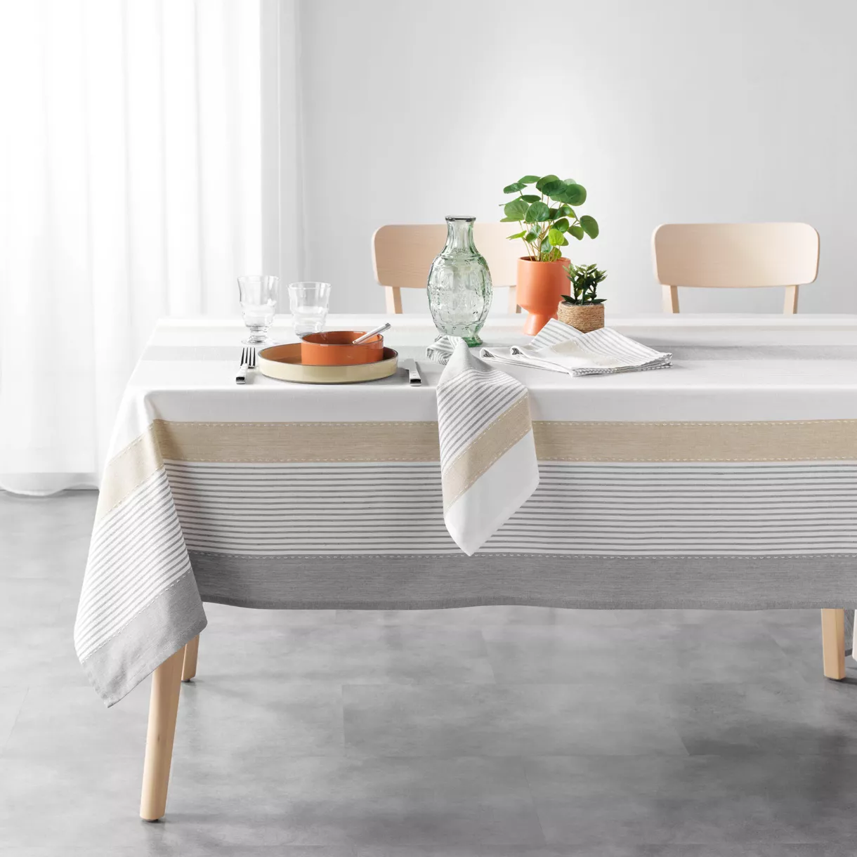 Nappe Rectangle (140 x 240 cm) Iliade, Coton & Polyester TissŽ