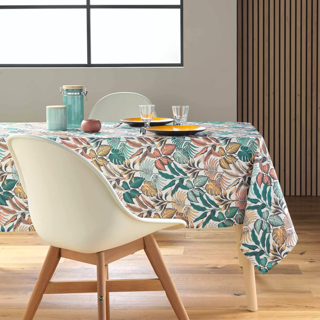 Fleckabweisende rechteckige Tischdecke (145 x 240 cm) Stylis Gelb