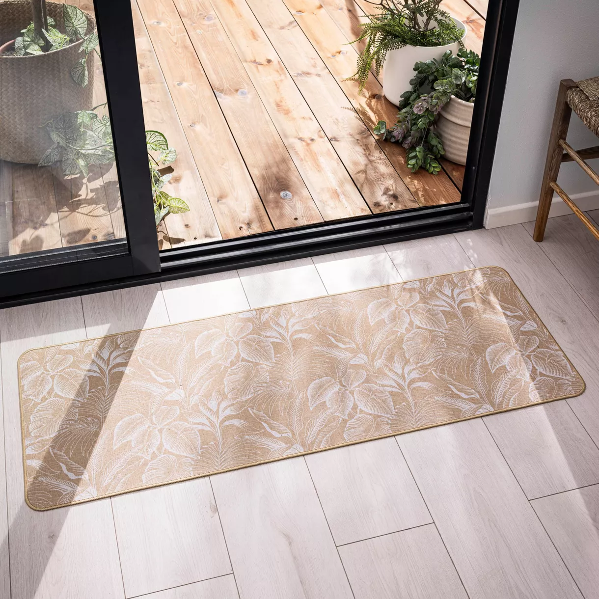 Antislip geweven tapijt (45 x 120 cm) Stylis Wit