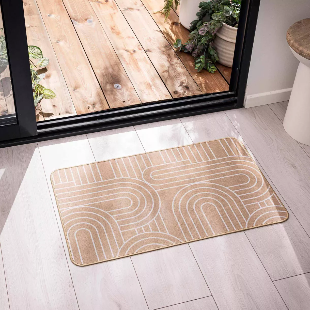 Tapis Rectangle (45 x 75 cm) Modul Blanc, TissŽ ImprimŽ
