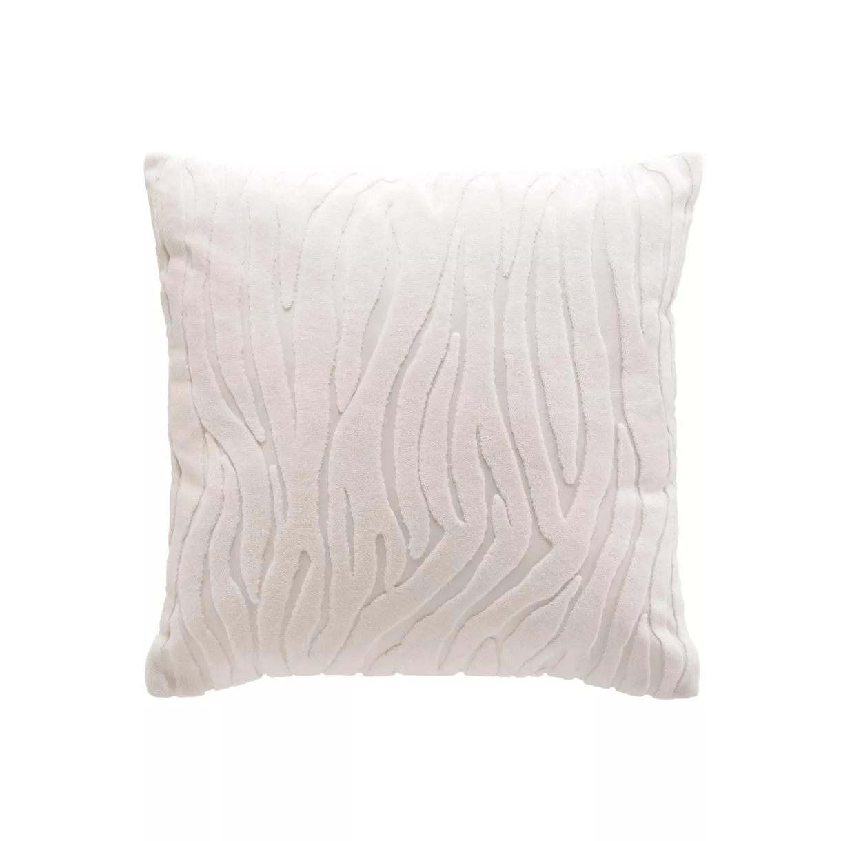 Funda de cojín cuadrada con rizos (40 x 40 cm) Venezia Blanco