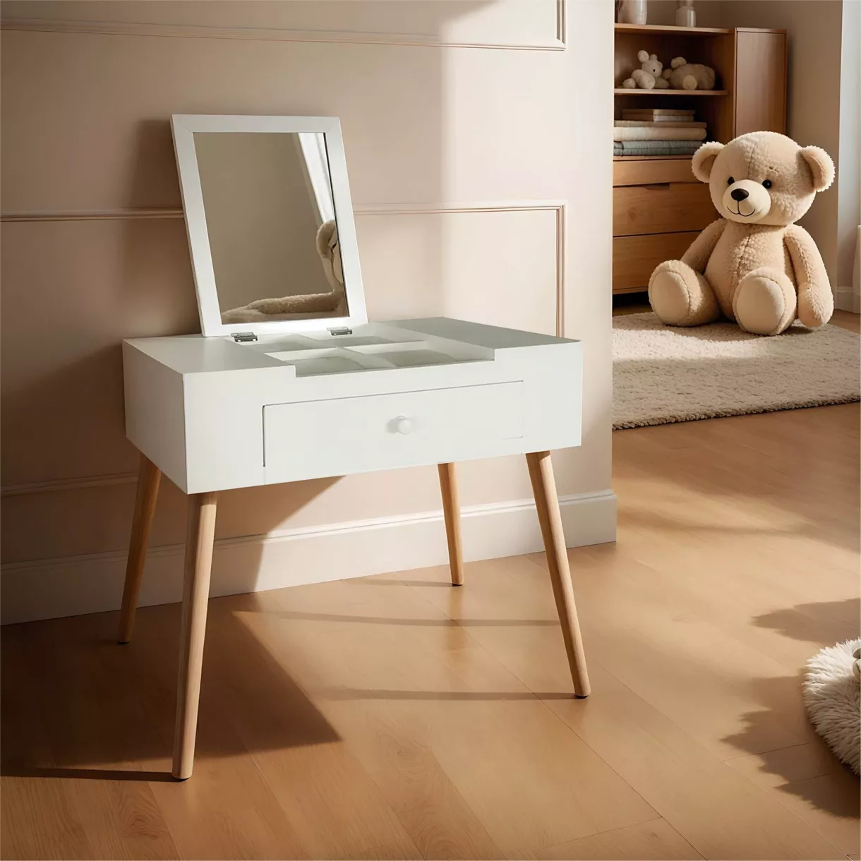 Kinder kaptafel hout (H110 cm) Julia Wit