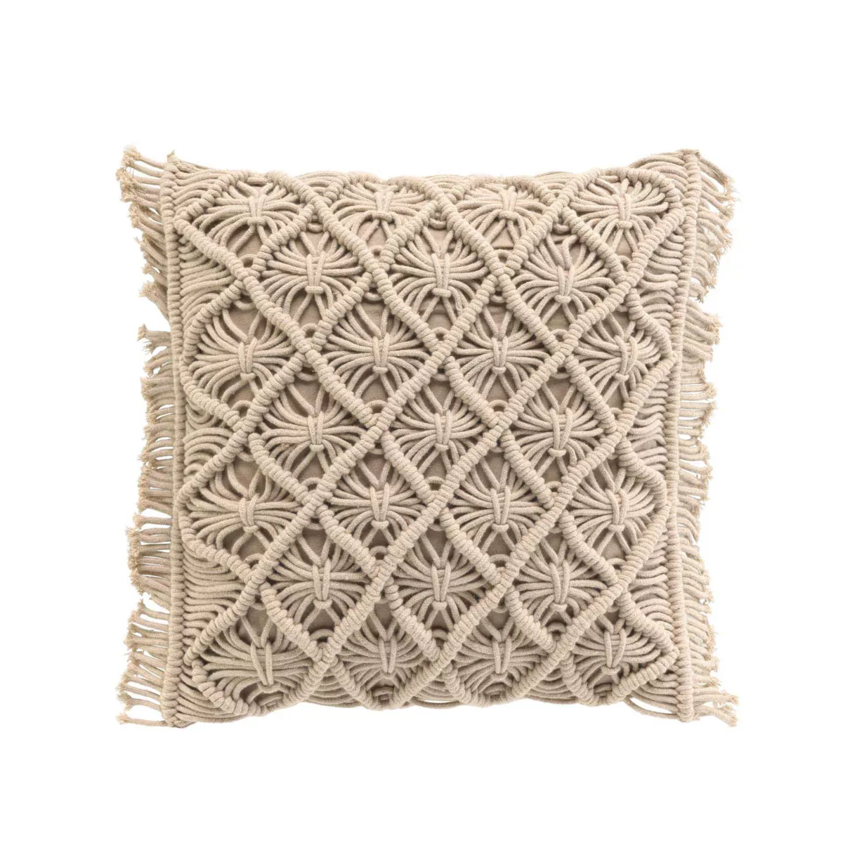 Cojín cuadrado macramé (40 x 40 cm) Indy Topo