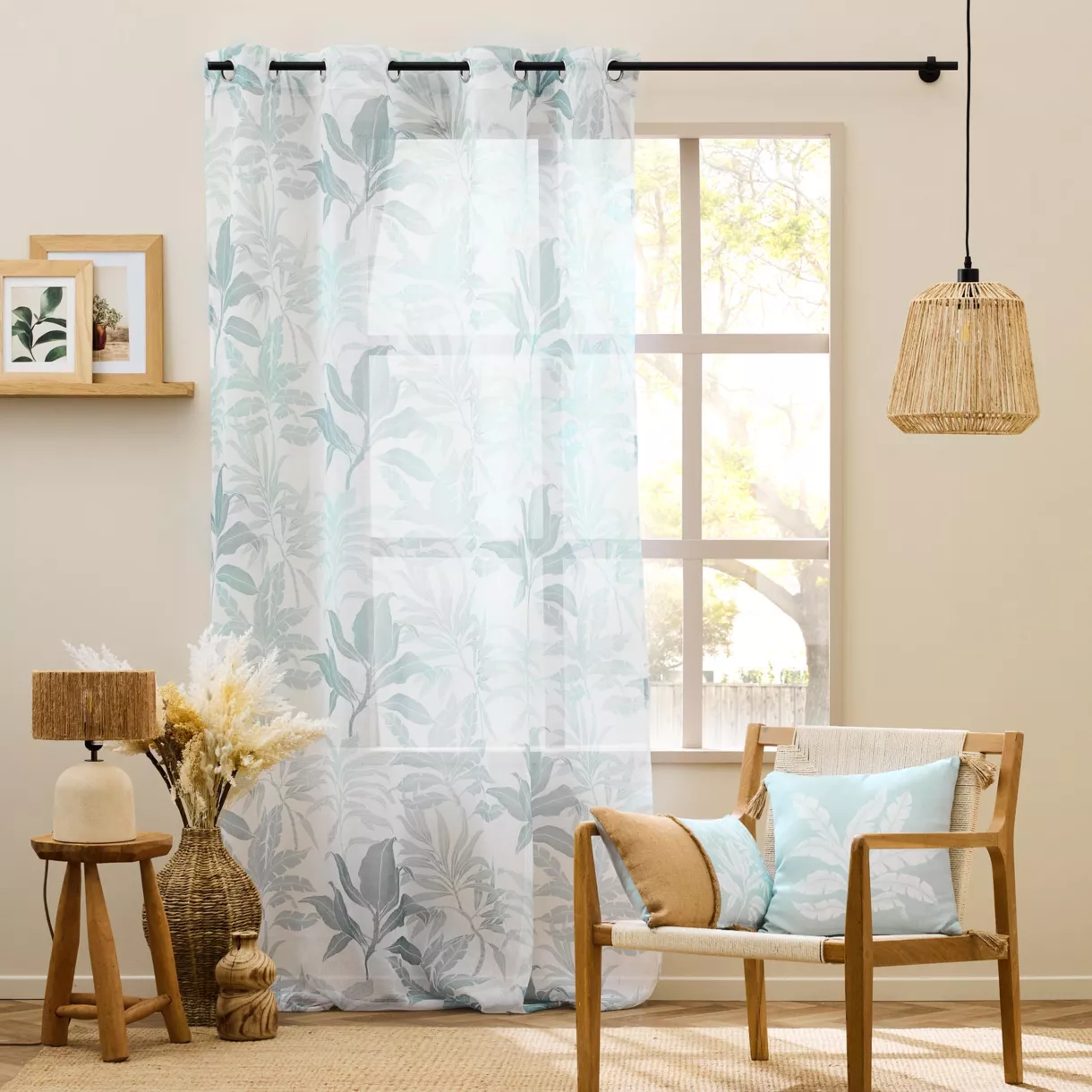 Voilage ˆ Oeillets (140 x 240 cm) Hera, Voile SablŽ ImprimŽ