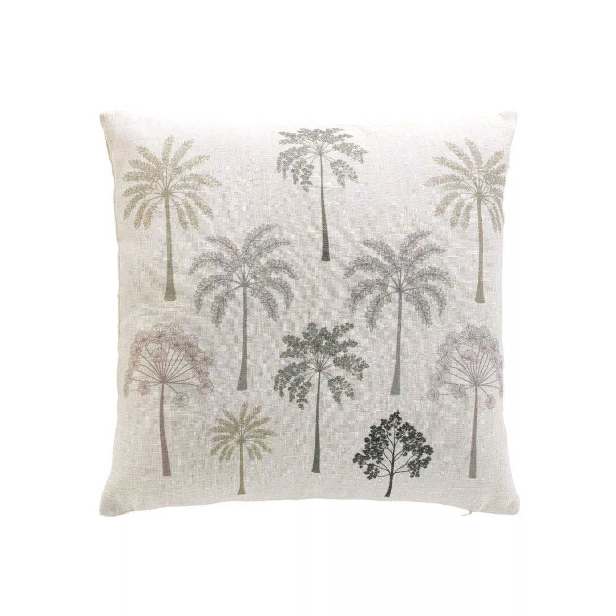Coussin DŽhoussable (45 x 45 cm) Palmea Vert, Polyester & Lin