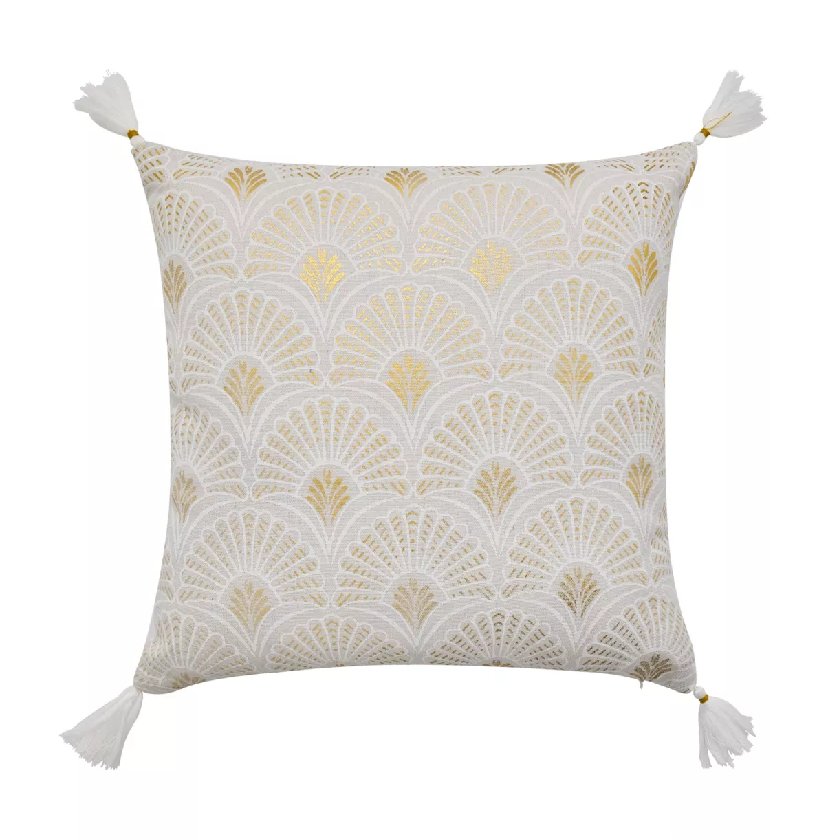 Coussin DŽhoussable (45 x 45 cm) Layoa, Polycoton ImprimŽ MŽtallisŽ