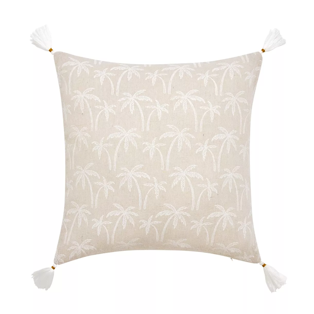 Cojín cuadrado de tela de algodón (45 x 45 cm) Saharis Beige
