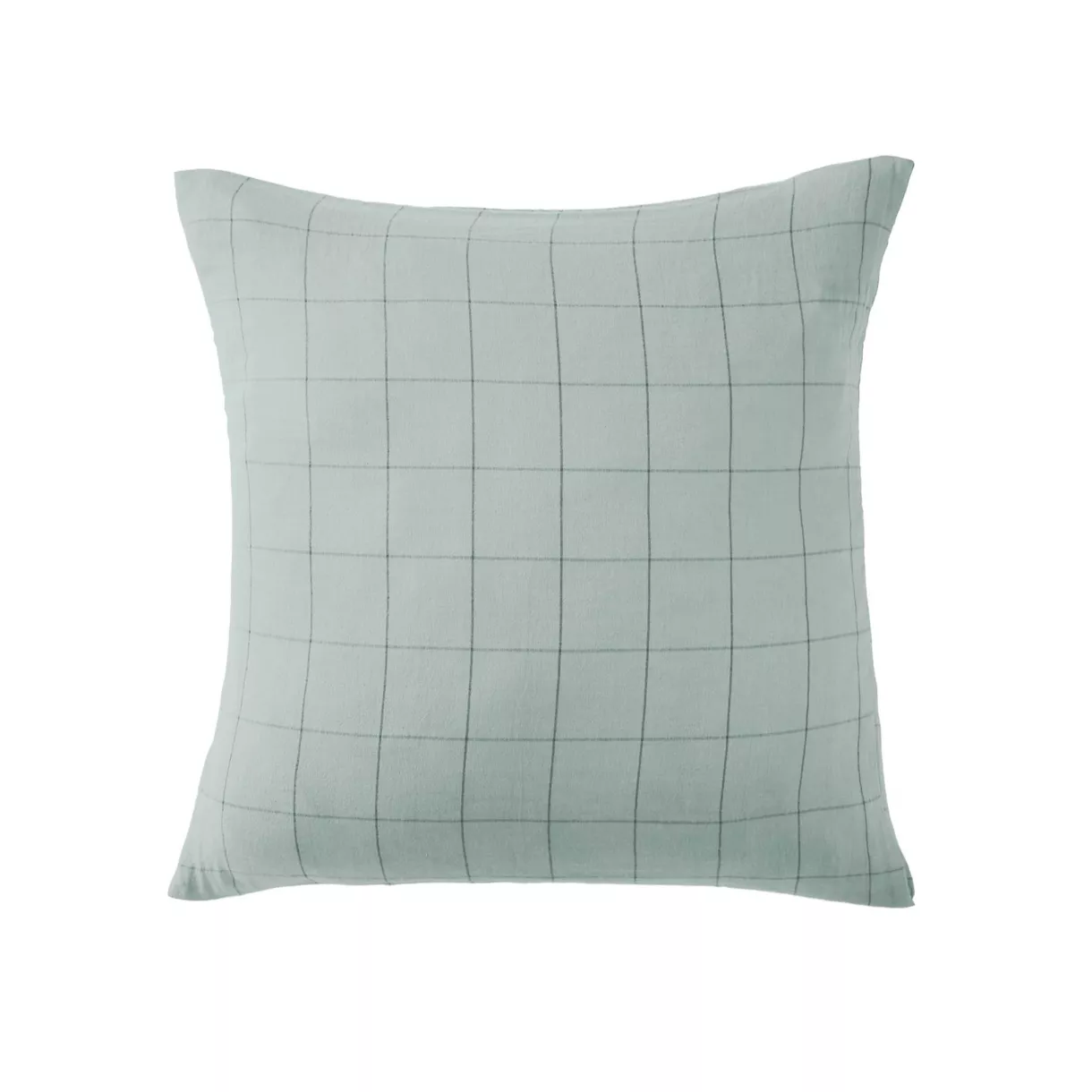 Taie d'oreiller carrée gaze de coton (60 x 60 cm) Gaïa Match Vert eucalyptus