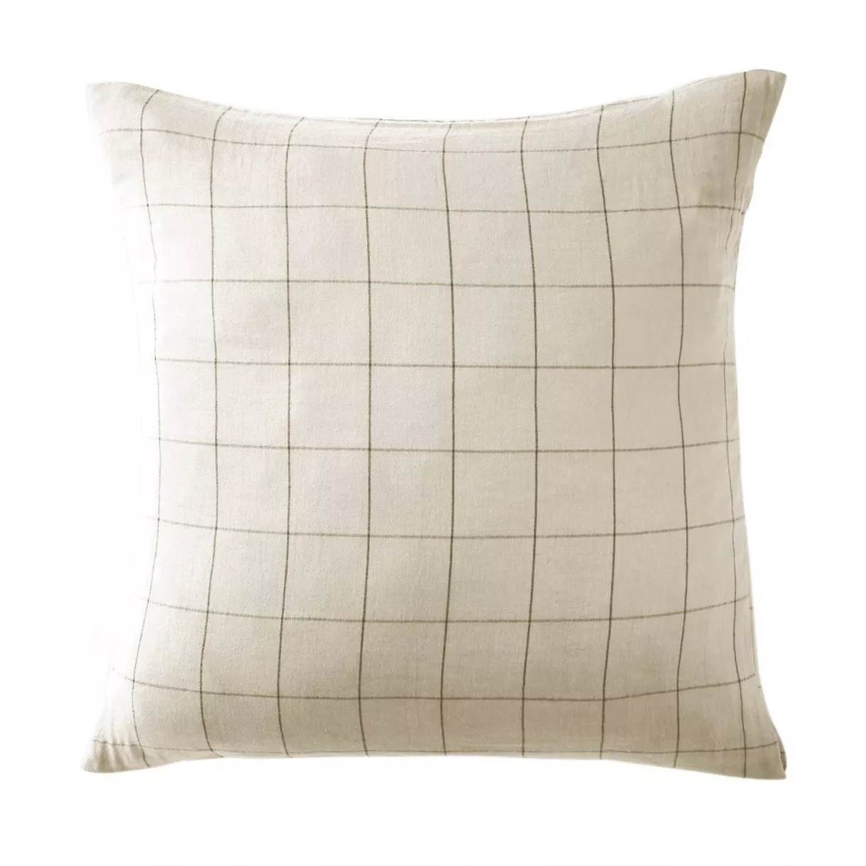 Taie d'oreiller carrée gaze de coton (60 cm) Gaïa Match Beige pampa 1