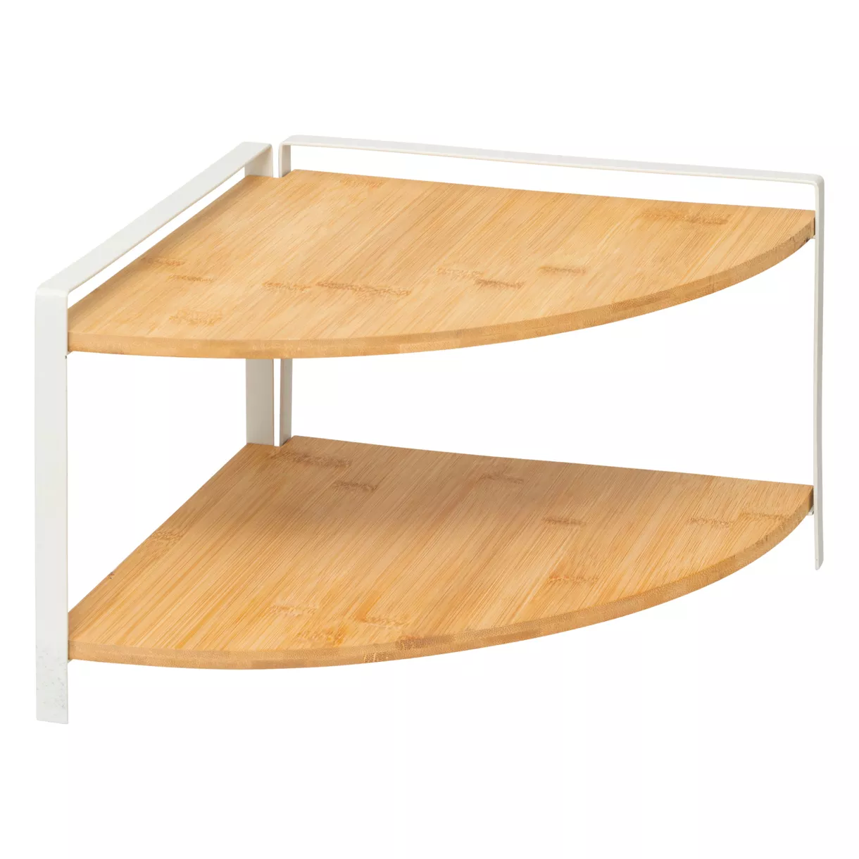 Houten hoekplank 2 niveaus (H20,5 cm) Ordera Wit