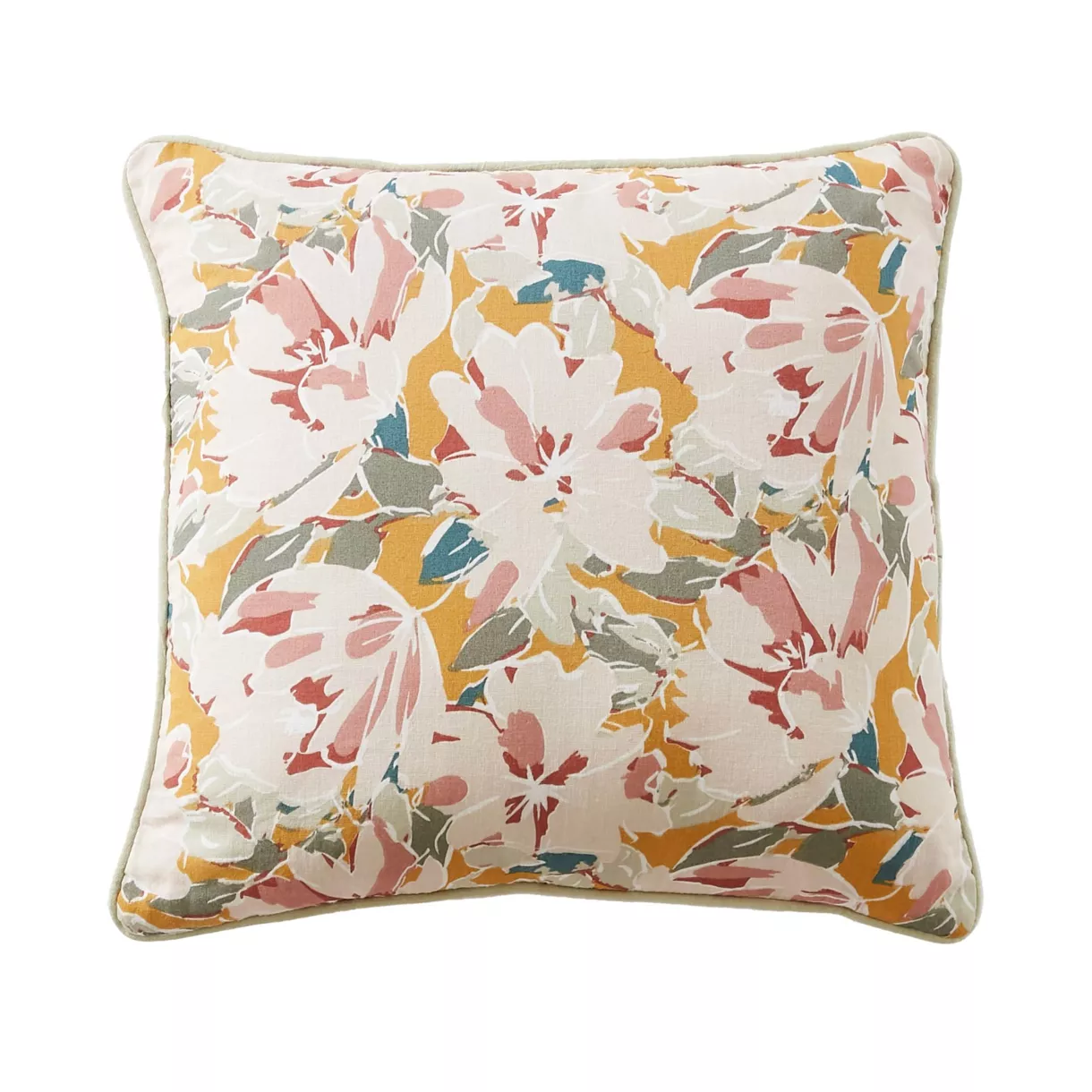 EM - Coussin dŽhoussable avec passepoil 45 x 45 cm Gaze de coton imprimŽe APRIL