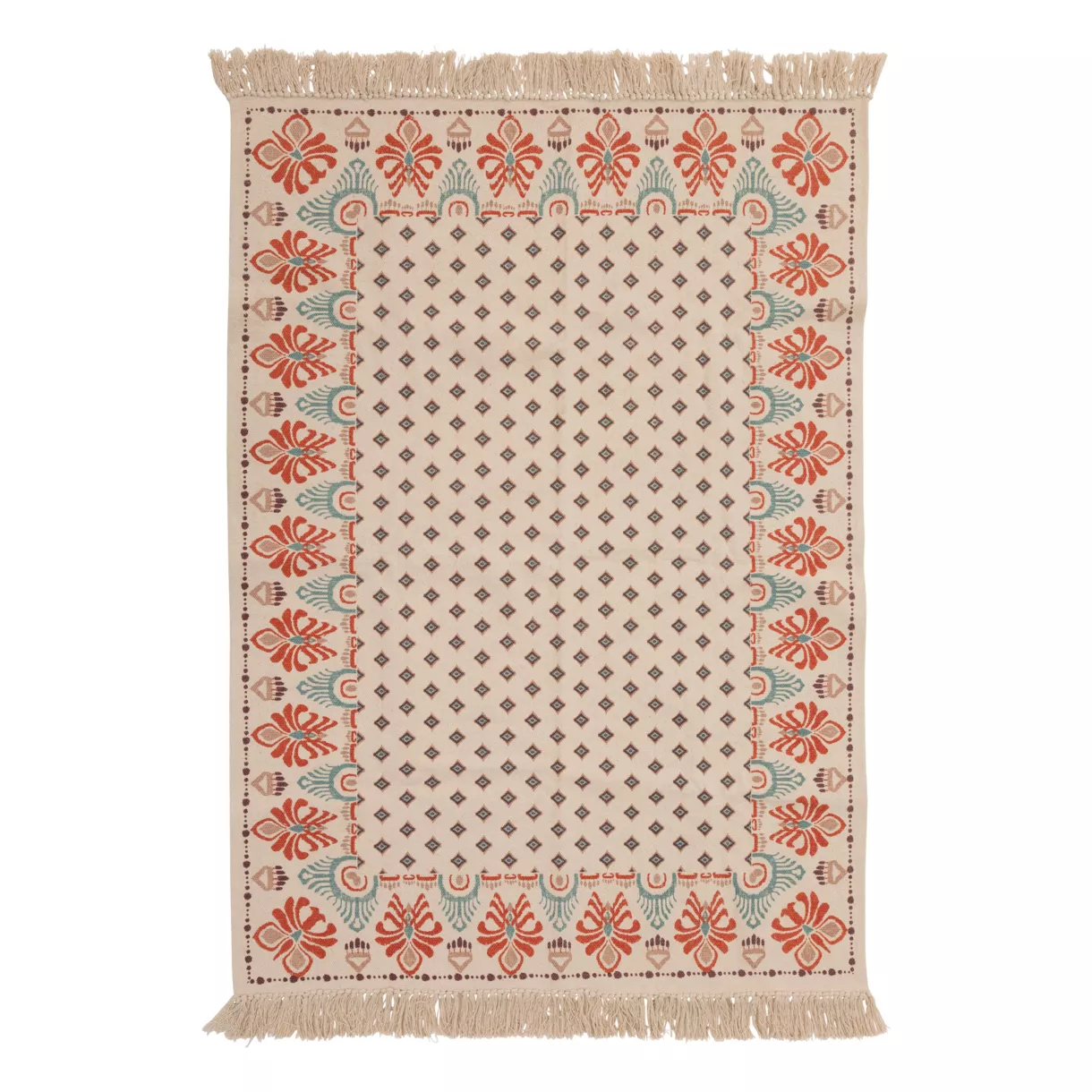 Alfombra de salón rectangular algodón (170 x 120 cm) Ikat Multicolor