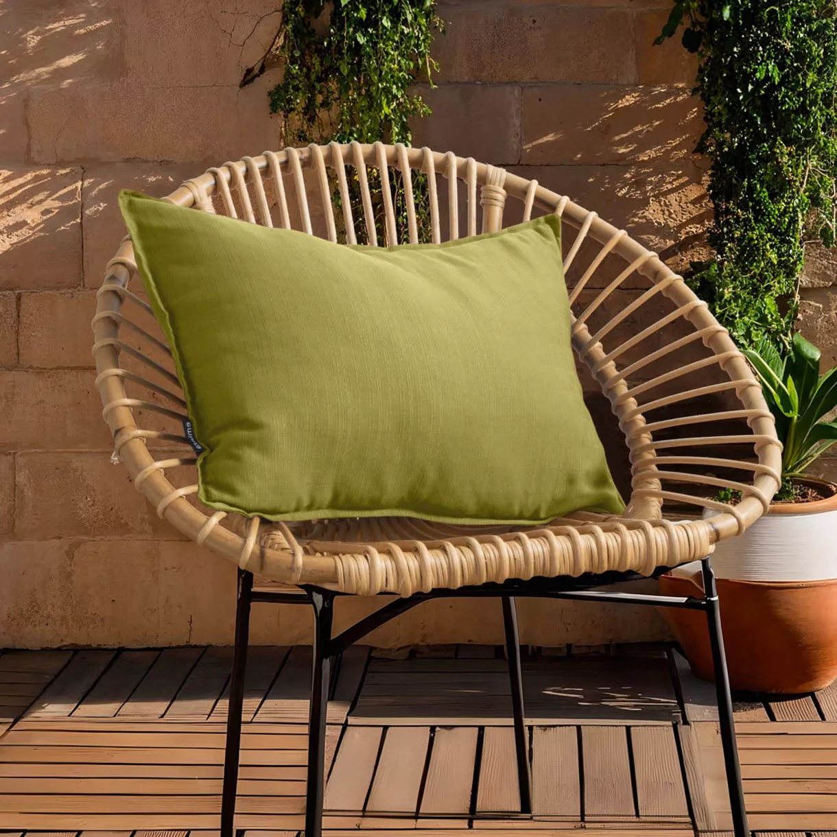 Cojín de exterior rectangular (40 x 60 cm) Sunset Verde oliva