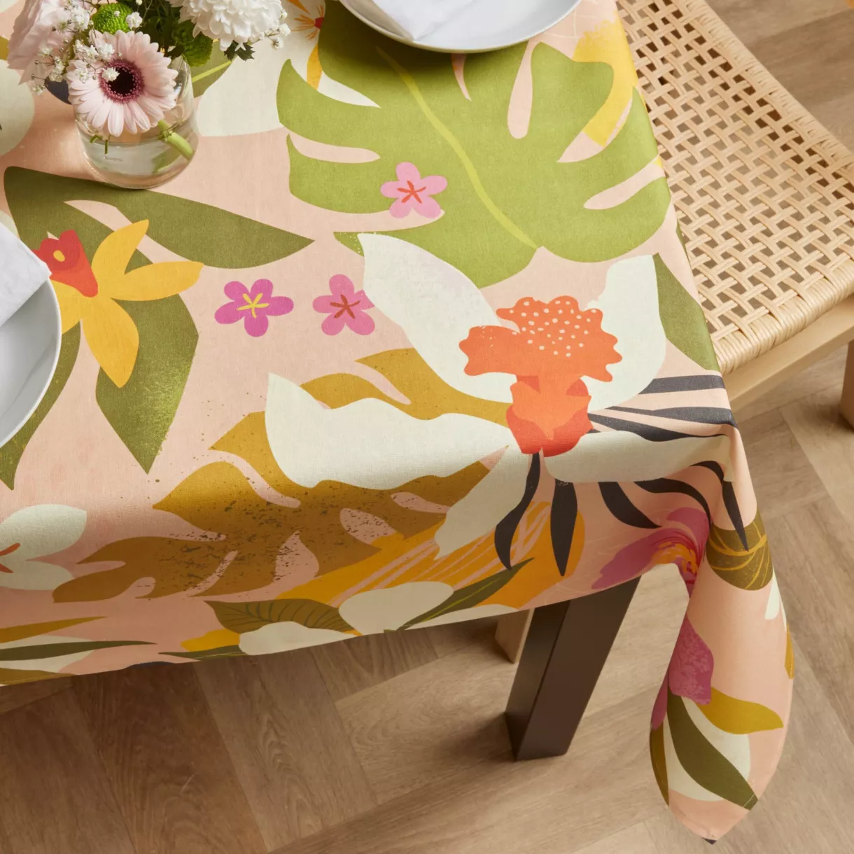 Mantel rectangular de algodón revestido (150 x 250 cm) Rio Multicolor